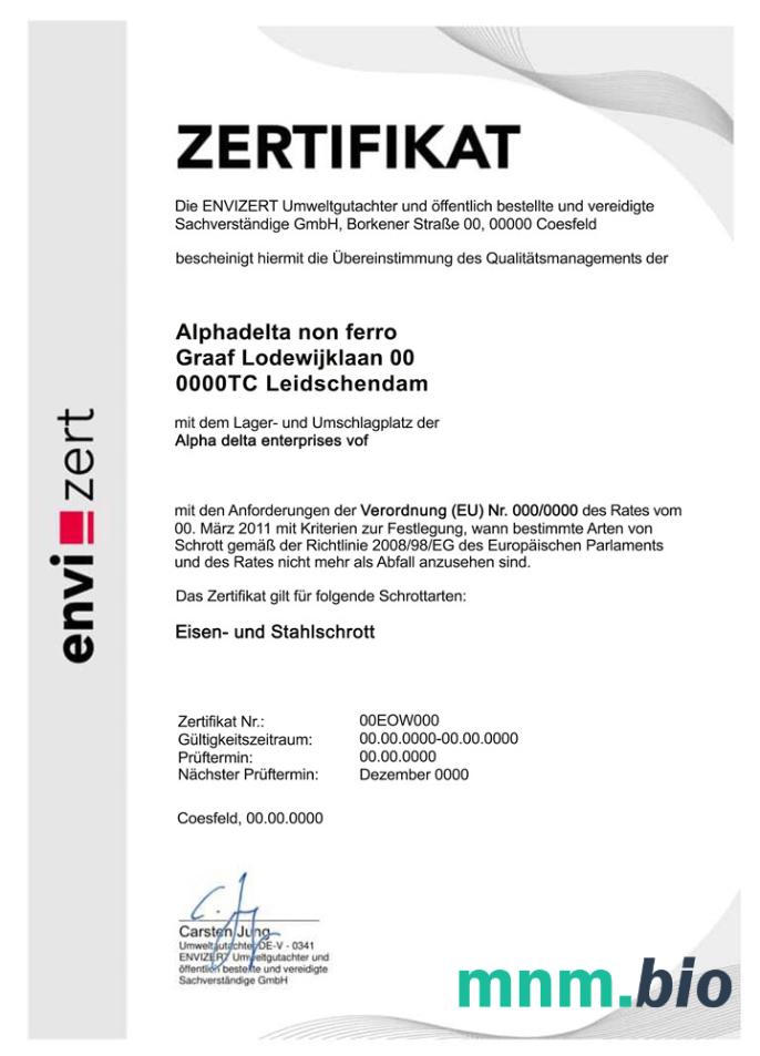 Germany Envizert GmbH zertifikat certyfikat PSD